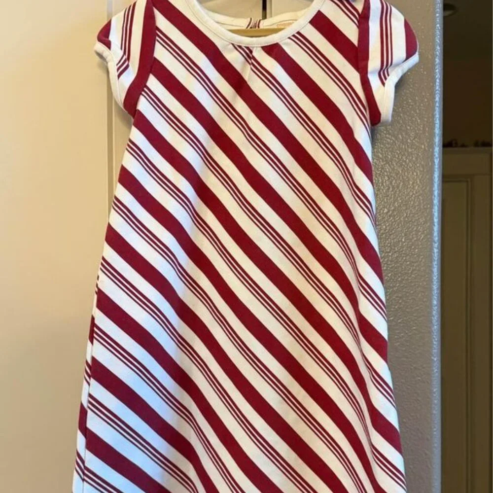 Festive Girl’s Gymboree Candy Cane‎ Striped Holiday Dress-Size 6